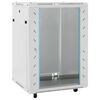 vidaXL Armadietto di Rete 15U 19" IP20 Grigio 60x45x86 cm