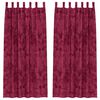 vidaXL Tende in Velluto 2 pcs Rosso vino 245 x 140 cm Velluto