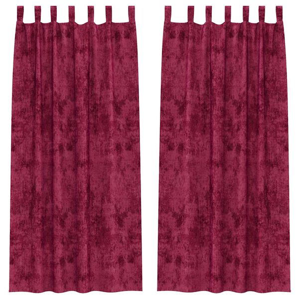 vidaXL Tende in Velluto 2 pcs Rosso vino 245 x 140 cm Velluto