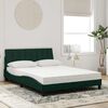 vidaXL Letto con Materasso Hanko Verde Scuro 140x190 cm in Velluto