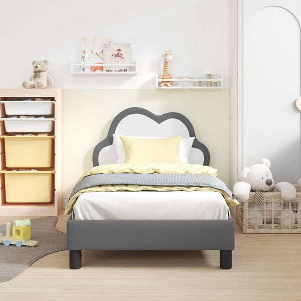vidaXL Struttura letto bambini con testata Grigio chiaro 80 x 160 cm