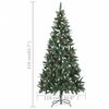 vidaXL Albero di Natale Artificiale Preilluminato con Pigne 210 cm