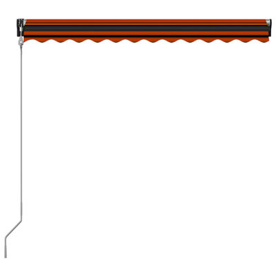 vidaXL Tenda da Sole Retrattile Automatica 300x250cm Arancione Marrone