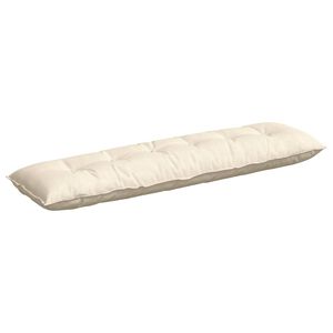 vidaXL Cuscino per Schiena Crema 180 x 50 cm Tessuto in Cords