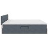 vidaXL Letto con Contenitore Grigio scuro 200 x 200 cm Velluto