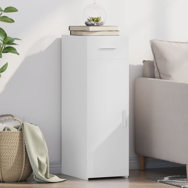 vidaXL Credenza Bianca 30x42,5x93 cm in Legno Multistrato