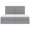 vidaXL Letto con Contenitore con materasso Grigio chiaro 180 x 200 cm