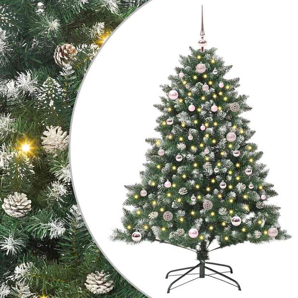 vidaXL Albero di Natale artificiale con 150 LED Verde 150 cm