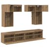 vidaXL Unit&agrave; per TV a Muro 6 pcs Legno vecchio 100 x 30 x 40 cm