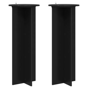 vidaXL Supporto per piante 2 pz Nero &Oslash;40 x 100 cm Legno ingegnerizzato