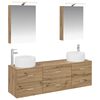 vidaXL Set di mobili per il bagno 5 pz Rovere Artigianale