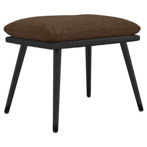 vidaXL Poggiapiedi Marrone 45x29,5x35 cm in Tessuto e Similpelle