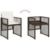 vidaXL Set da Pranzo da Giardino 9pz con Cuscini Marrone in Polyrattan