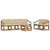 vidaXL Set di divani da esterno con cuscino 7 pcs Naturale e Beige