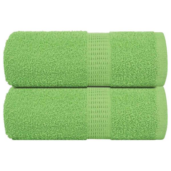 vidaXL Asciugamani per ospiti FROGN 2 pz Verde mela 30x50 cm 360 g/m&sup2;
