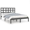 vidaXL Giroletto Grigio in Legno Massello 150x200 cm King Size