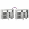 vidaXL Credenza Grigio cemento 116 x 30 x 75 cm Legno multistrato