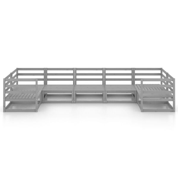 vidaXL Set Salotto da Giardino 7 pz in Legno Massello di Pino