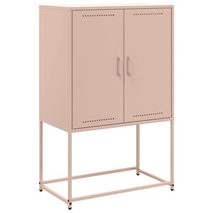 vidaXL Credenza Rosa 68,5x38,5x107 cm in Acciaio