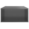vidaXL Tavolino da Salotto Grigio Lucido 90x67x33 cm Legno Multistrato