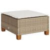 vidaXL Sgabello Giardino con Cuscino Beige 63,5x56x32 cm in Polyrattan