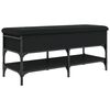 vidaXL Panca Porta Scarpe Nera 102x42x45 cm in Legno Multistrato
