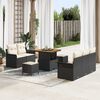 vidaXL Set Divano da Giardino 8 pcs Nero polyrattan