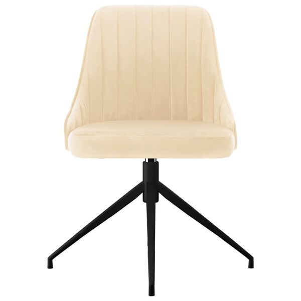 vidaXL Sedie da Pranzo 2 pz Crema in Velluto