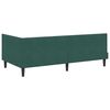 vidaXL Cornice del letto ad angolo Verde Scuro 90 cm x 200 cm Velluto