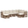 vidaXL Set Divano da Giardino 9 pcs Beige polyrattan