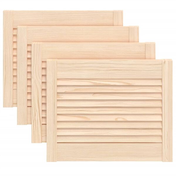 vidaXL Ante con Design a Lamelle 4 pz 39,5x49,4 cm in Legno di Pino