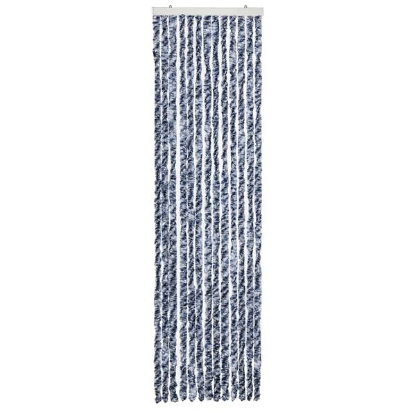 vidaXL Zanzariera Blu Bianco e Argento 56x185 cm Ciniglia