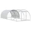vidaXL Pollaio Argento 400 x 150 x 100 cm Acciaio zincato