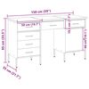 vidaXL Mobile da lavoro con cassetto 3 pcs Nero 150 x 55 x 85 cm