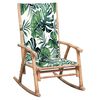 vidaXL Sedia a Dondolo con Cuscino in Bamb&ugrave;