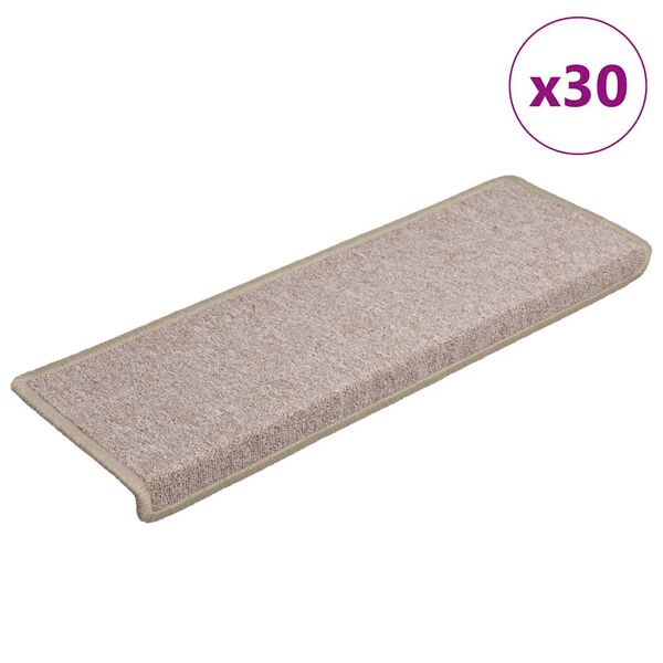 vidaXL Tappetini per scale 30 pz 65x21x4 cm Talpa Bordo rettangolare