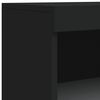 vidaXL Credenza con Luci LED Nera 60,5x37x100 cm