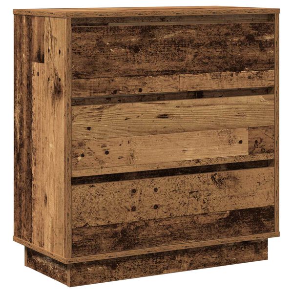 vidaXL Armadio da Notte con cassetto Legno vecchio 71 x 34,5 x 75 cm