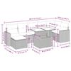 vidaXL Set Divano da Giardino 8 pz con Cuscini Grigio in Polyrattan
