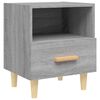 vidaXL Comodino Grigio Sonoma 40x35x47 cm