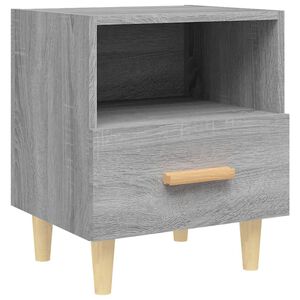 vidaXL Comodino Grigio Sonoma 40x35x47 cm