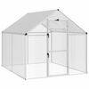 vidaXL Gabbia per uccelli Argento 181,5 x 221 x 173,5 cm