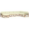 vidaXL Set di divani da esterno 8 pz Bianco e Crema