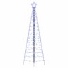 vidaXL Albero di Natale LED con picchetti per il terreno Blu 250 cm