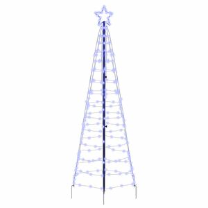 vidaXL Albero di Natale LED con picchetti per il terreno Blu 250 cm