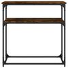 vidaXL Tavolino Consolle Rovere Fumo 75x35,5x75cm in Legno Multistrato