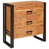 vidaXL Credenza Marrone 66 x 33 x 70 cm Legno di Acacia Massello