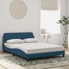 vidaXL Letto con Materasso Dover Blu 120x200 cm in Velluto