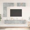 vidaXL Set di Mobili Porta TV 8 pz Grigio Cemento in Legno Multistrato