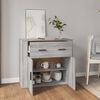 vidaXL Credenza Grigio Sonoma 80x33x70 cm in Legno Multistrato